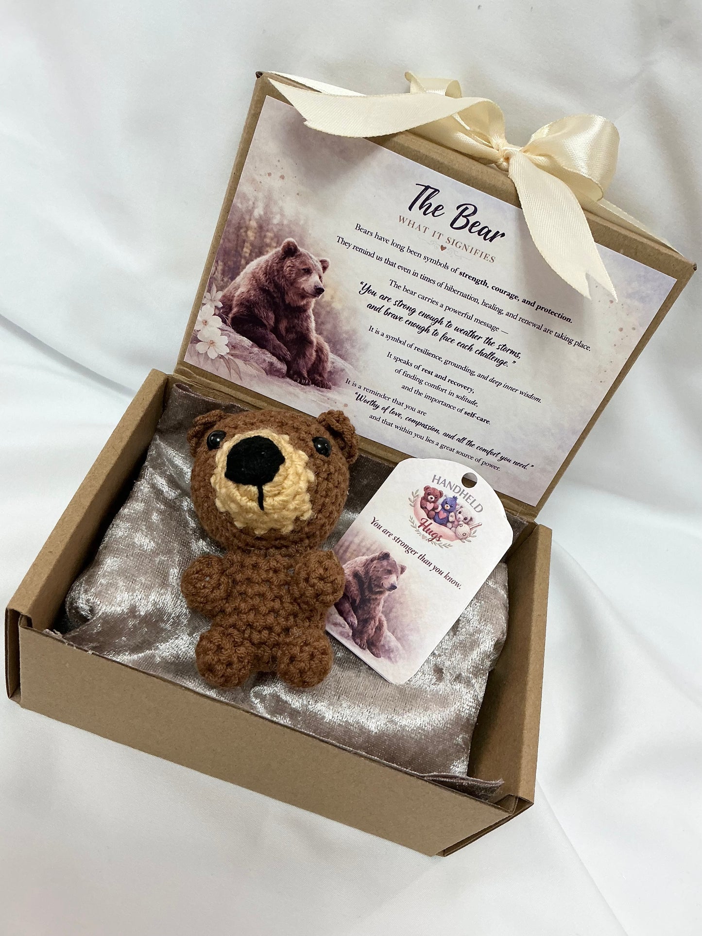 Handheld Hugs emotional support bear