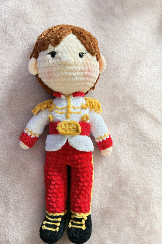 Handmade Crochet Prince Doll – UKCA/CE Tested – Royal Chenille Plushie (Princess)