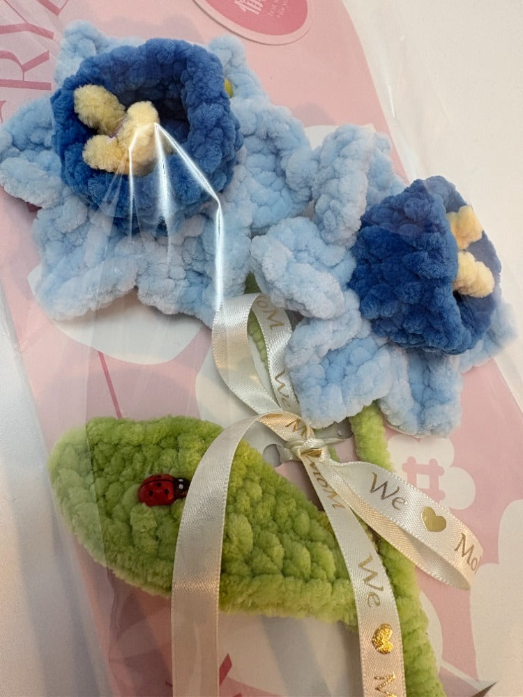 Handmade Crochet Mother’s Day Flower Card – Blue Blossom Edition