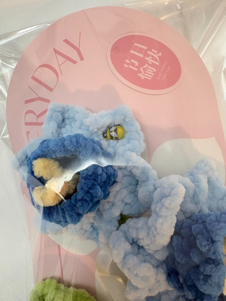 Handmade Crochet Mother’s Day Flower Card – Blue Blossom Edition