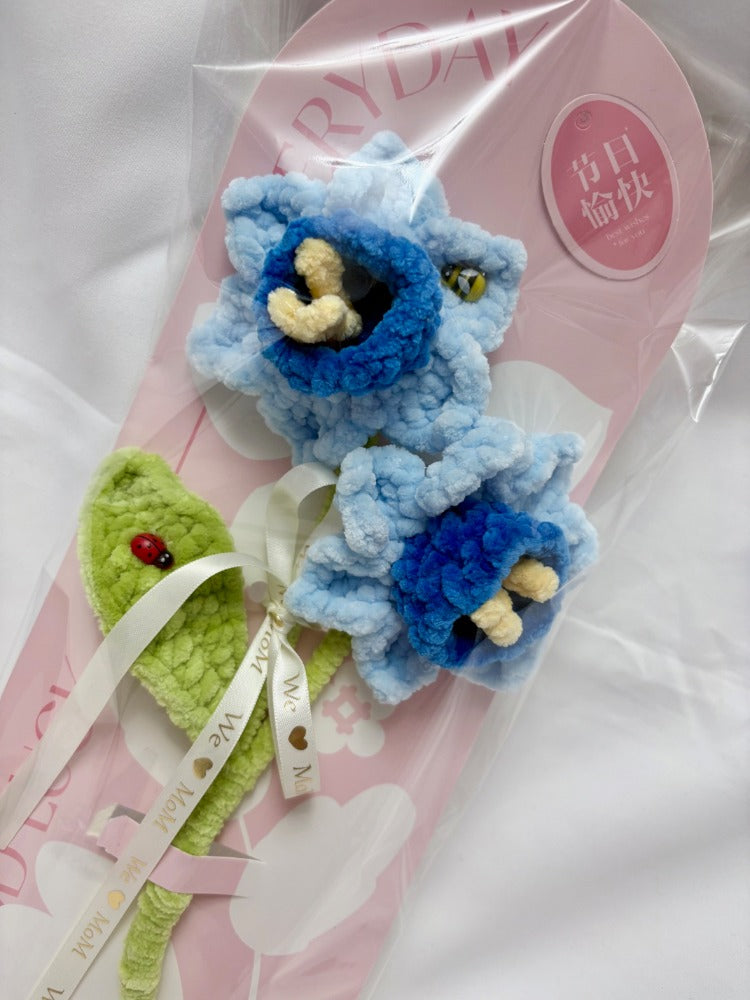 Handmade Crochet Mother’s Day Flower Card – Blue Blossom Edition