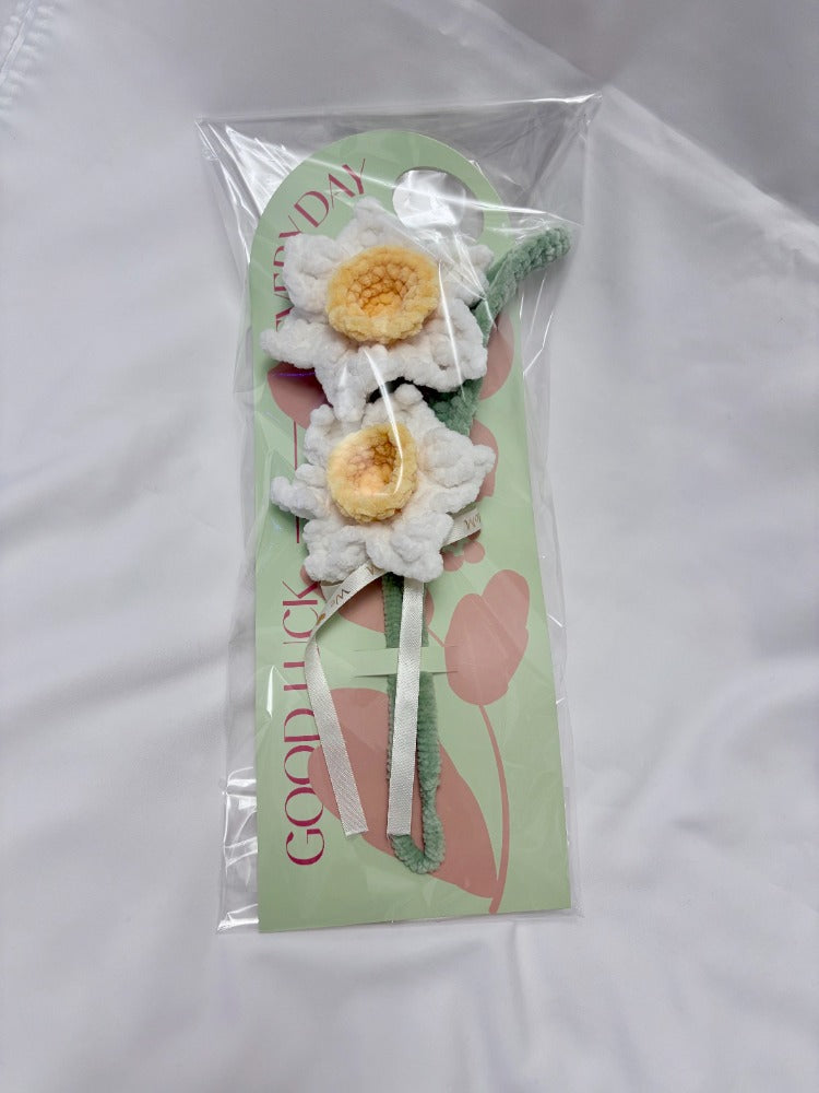 Handmade Crochet Mother’s Day Flower Card – Double Bloom Edition