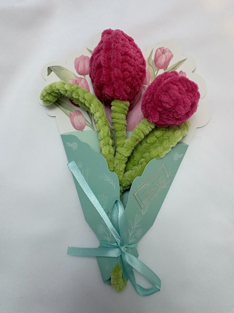 Handmade Plush Tulip Bouquet – Mother’s Day Edition