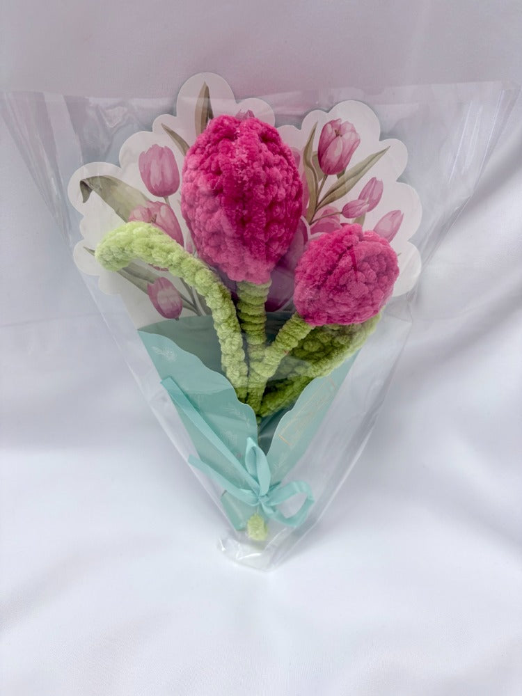 Handmade Plush Tulip Bouquet – Mother’s Day Edition